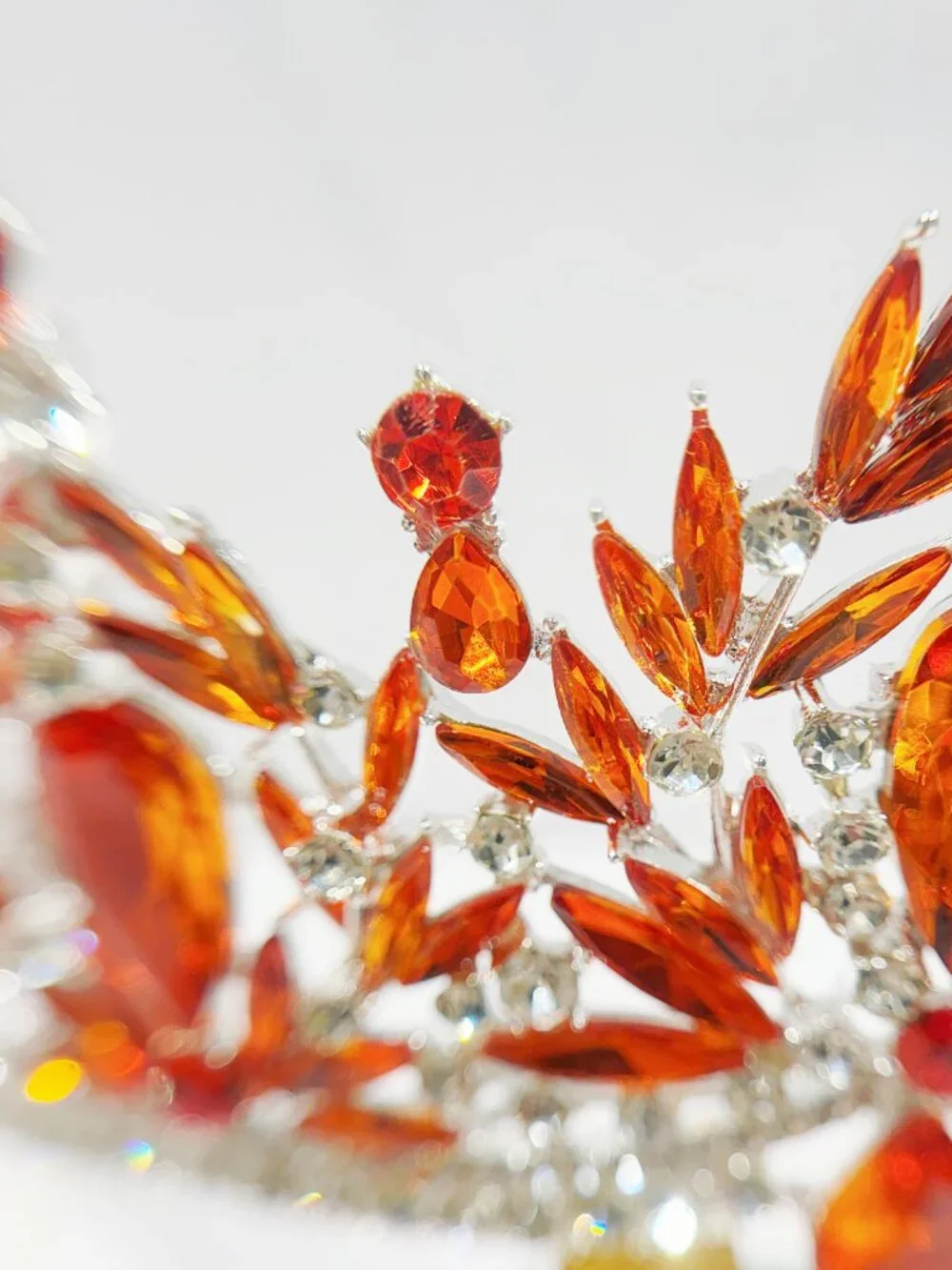 Amber crystal tiara, beauty pageant crown, wedding bridal headpiece, Prom crown